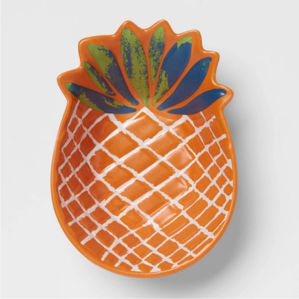 NWOT Set of 3 -11oz Melamine and Bamboo Pineapple Snack Bowl - Opalhouse